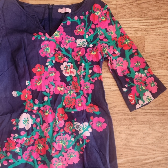 EUC Lilly Pulitzer Floral Navy Dress, Size 6 - Picture 3 of 9